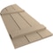 Ekena Millwork Rough Cedar 3 Board Joined Board-n-Batten w/Quarter Round Arch Top Faux Wood Shutters, 16.5"W x 64"H SHUBJQ16X64RCPR - alternate 9